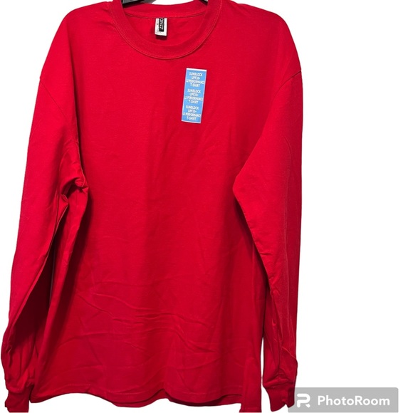 zinc Shirts Mens Sunblock Upf3 Performance Long Sleeve Red T Shirt
